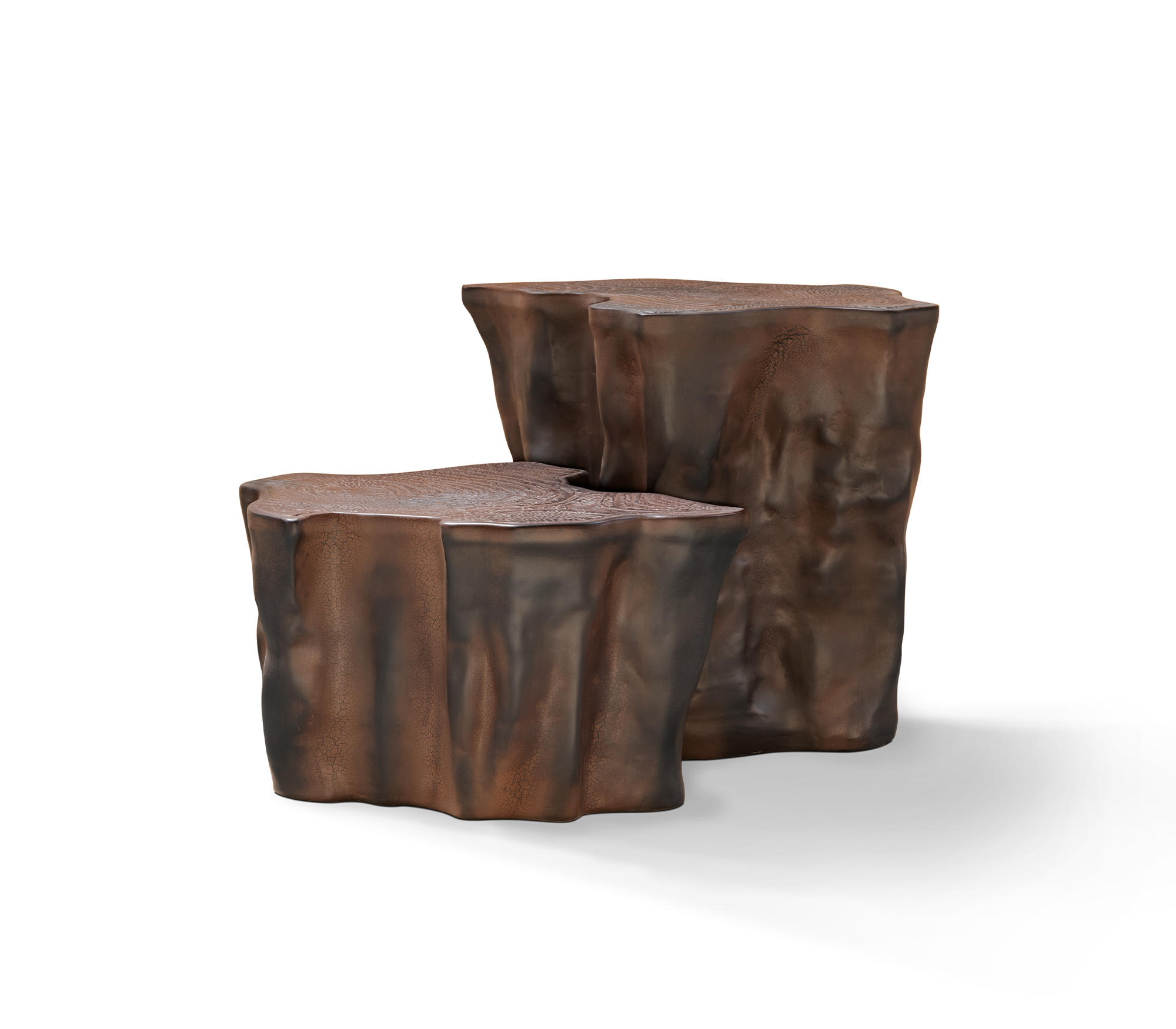 Mesa de Apoio Cerâmica Castanha Escura Horizon