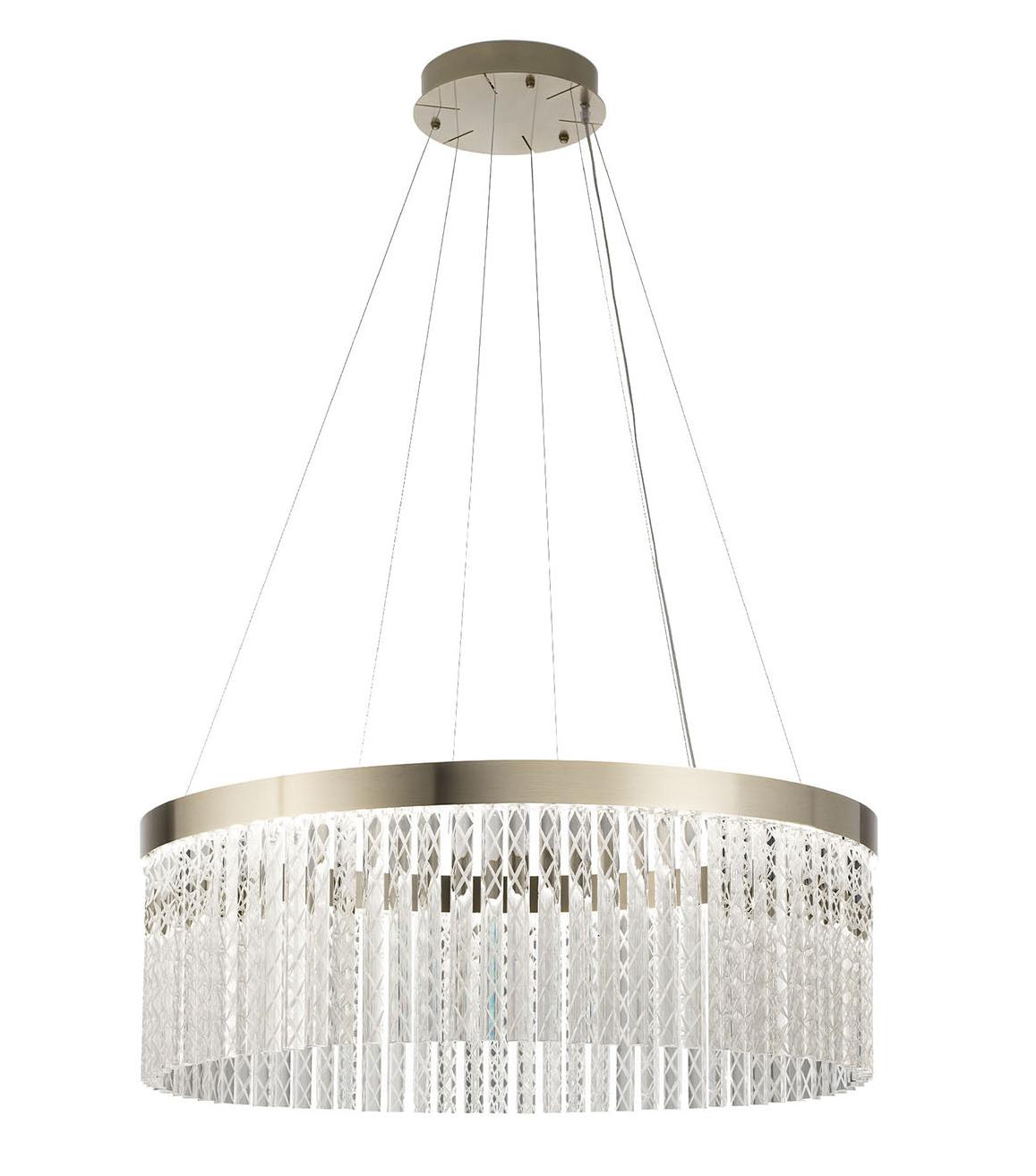 Lustre em Cristal Triedro Gravado à Mão