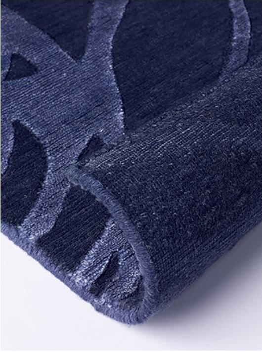 Tapete Moderno Azul Anodado à Mão | Tamanho: 250 × 300 cm