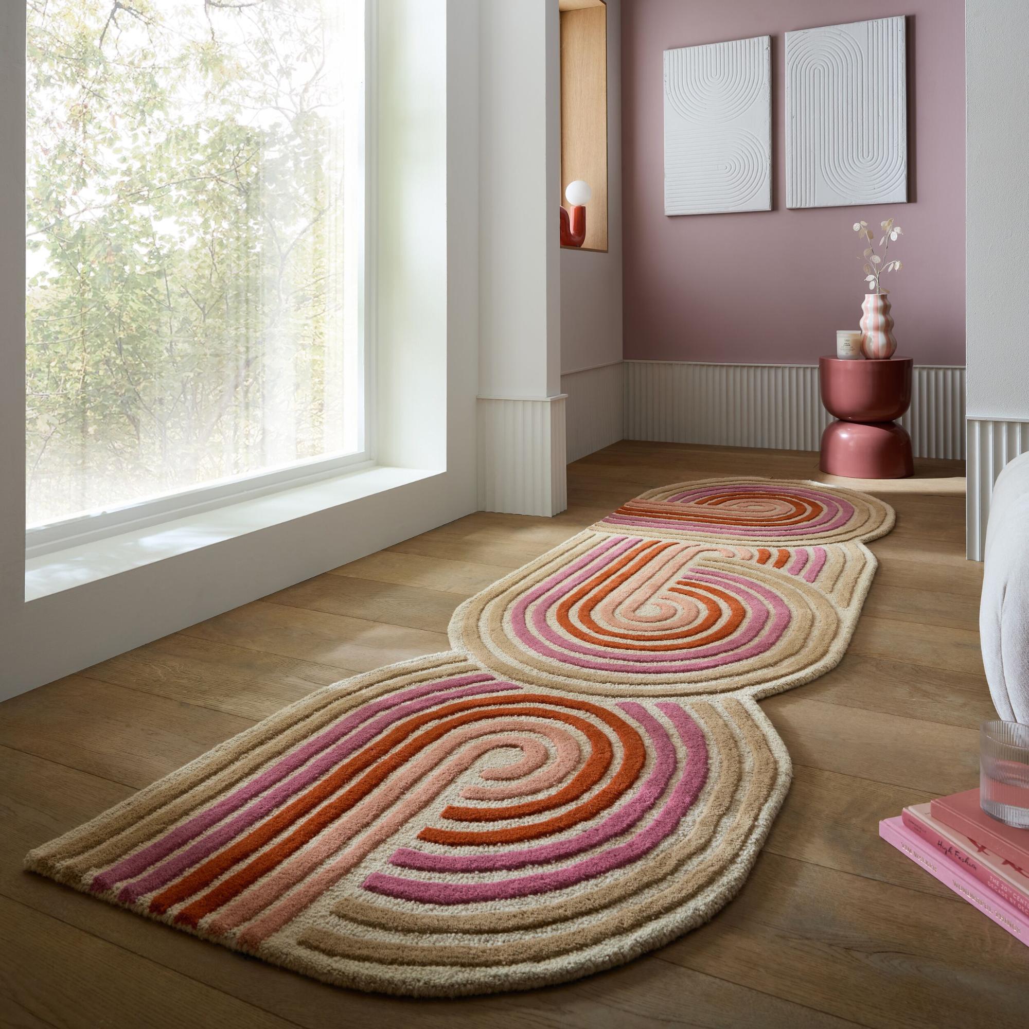 Passadeira Espiral Enrolada Rosa
