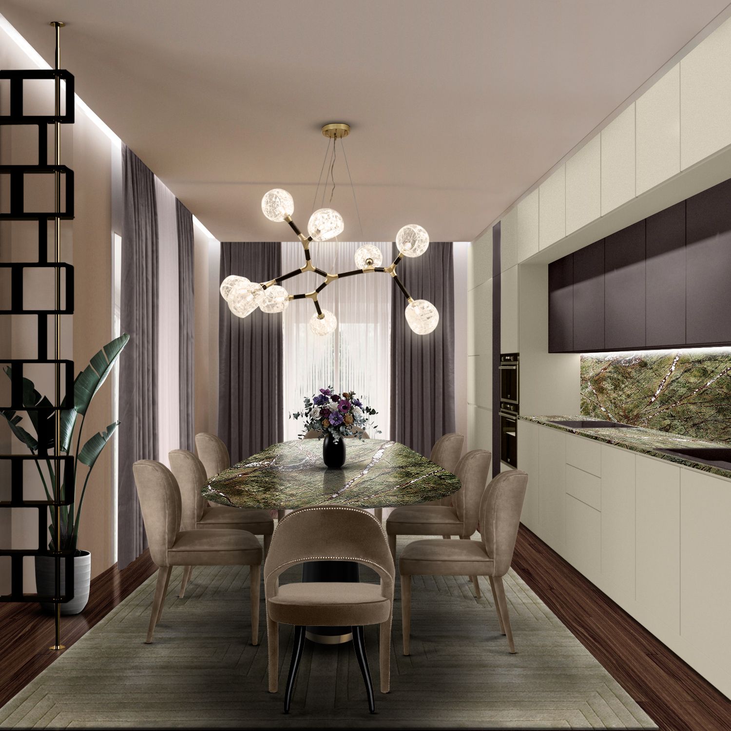 Mesa de Jantar em Mármore