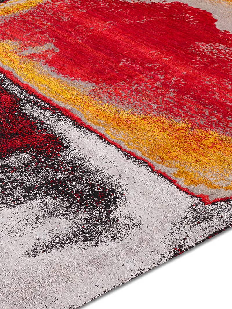 Tapete Red Sunset Tecido à Mão | Tamanho: 183 × 274 cm