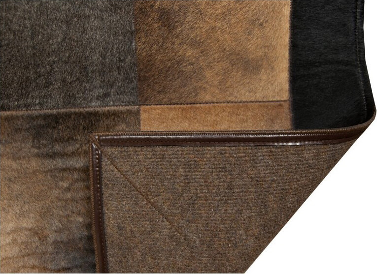 Tapete Pele de Vaca Folhas Tabaco | Tamanho: 120 × 170 cm