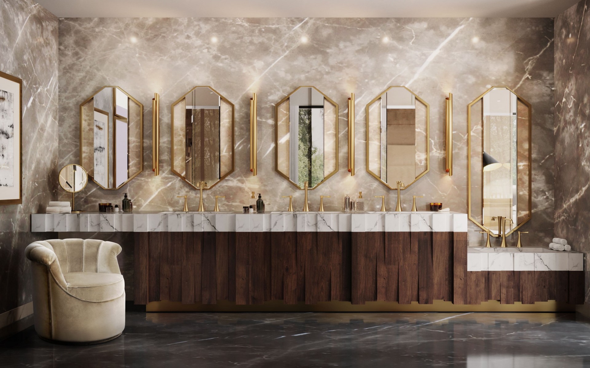 Móvel de casa de banho Geoglyph - 1