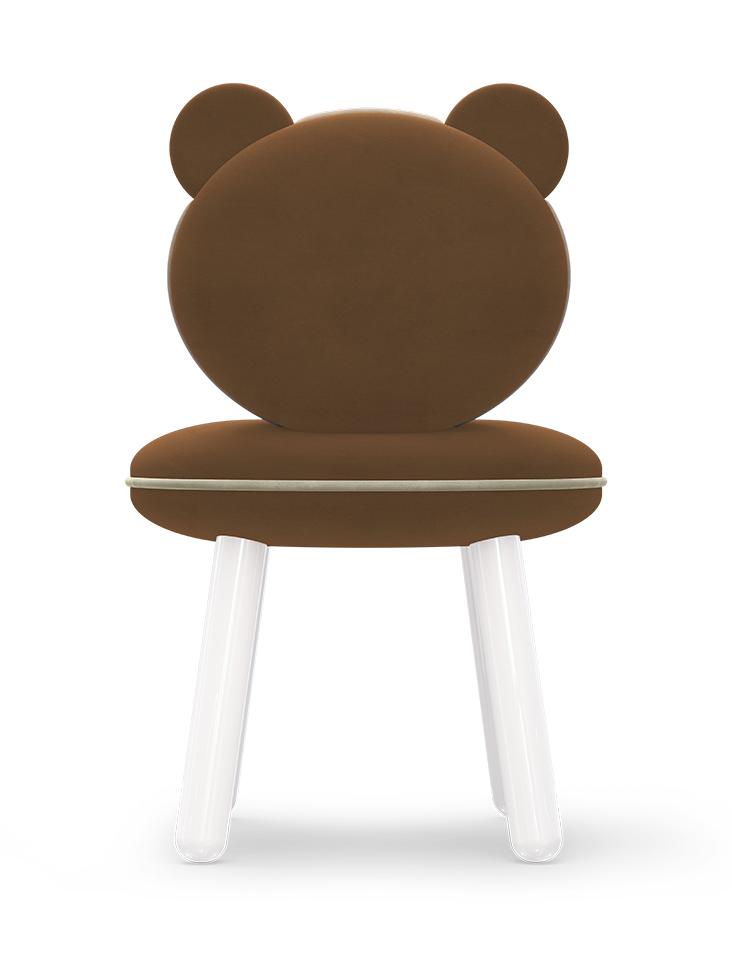 Cadeira infantil Fluffy Bear castanha
