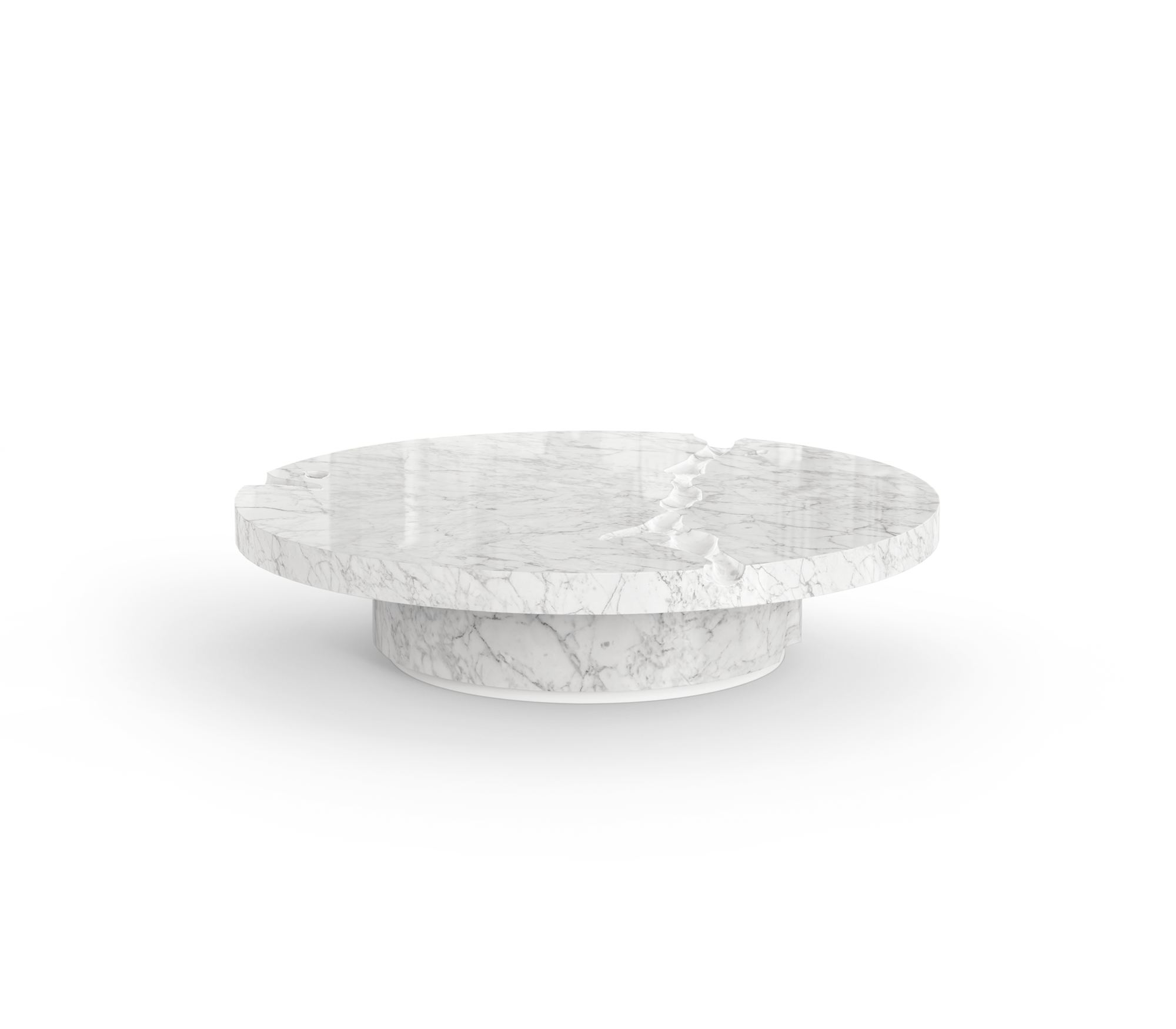 Conjunto 3 Peças Mesa de Centro Dominion Mármore Carrara