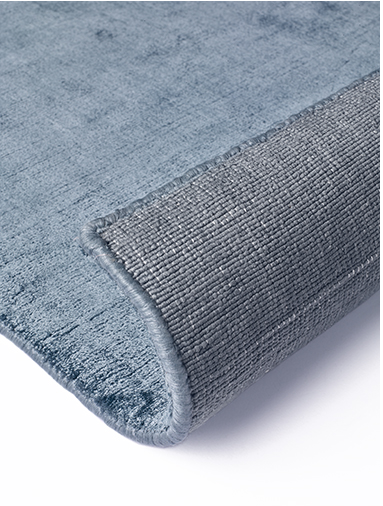 Tapete de Viscose Liso Azul Pó