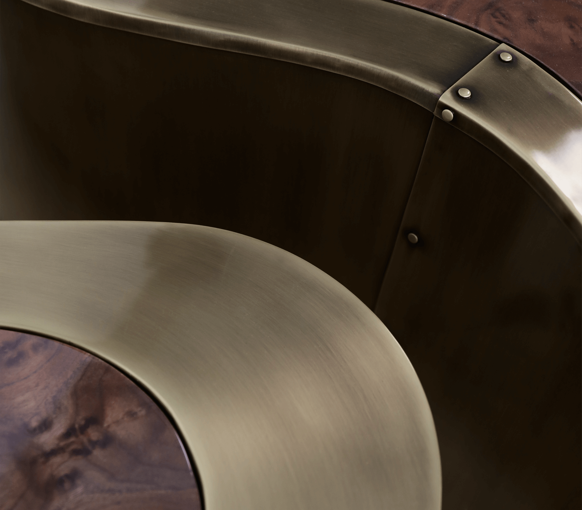 Conjunto de Mesas de Centro Crest Pátina e Nogueira