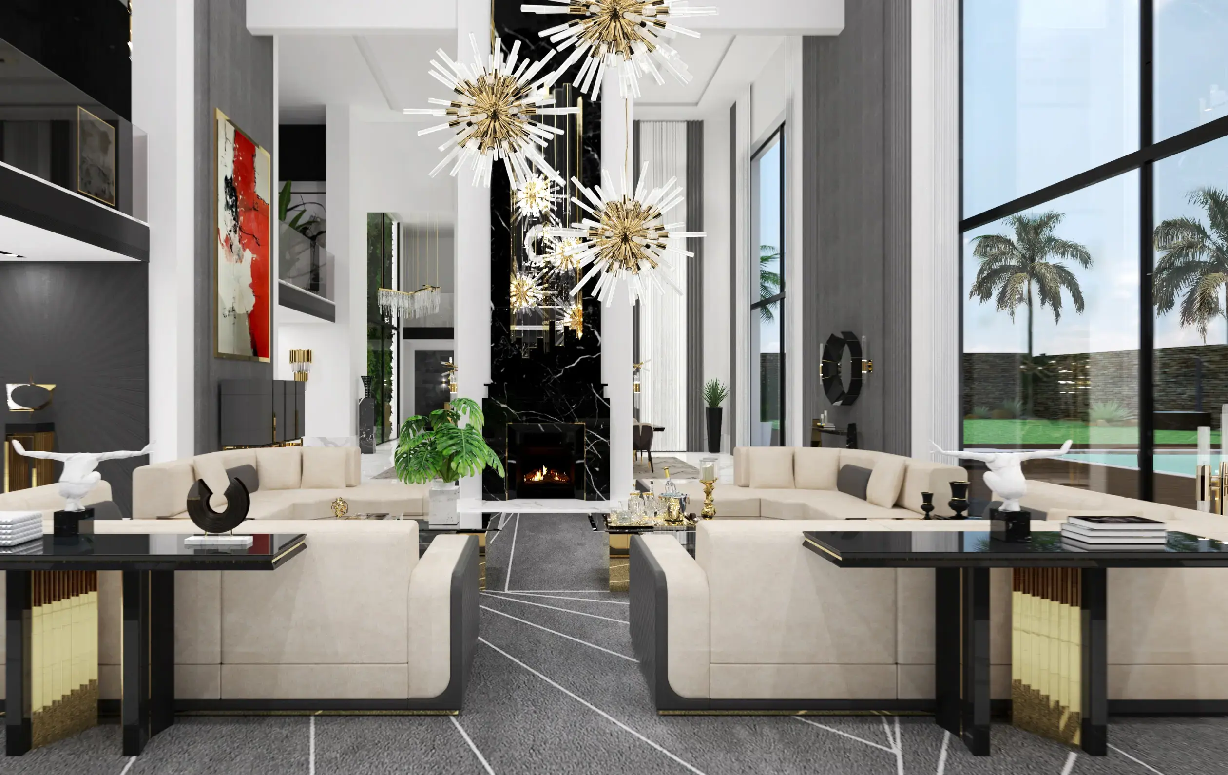 Candeeiro suspenso Sputnik cascata - 2