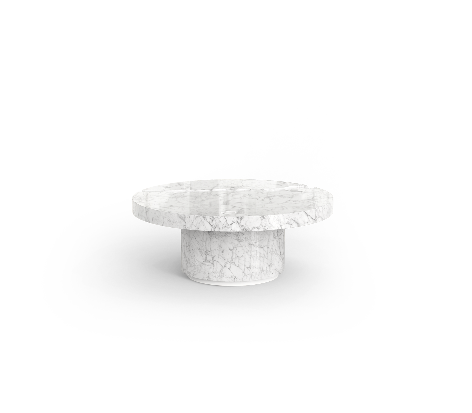 Conjunto 3 Peças Mesa de Centro Dominion Mármore Carrara