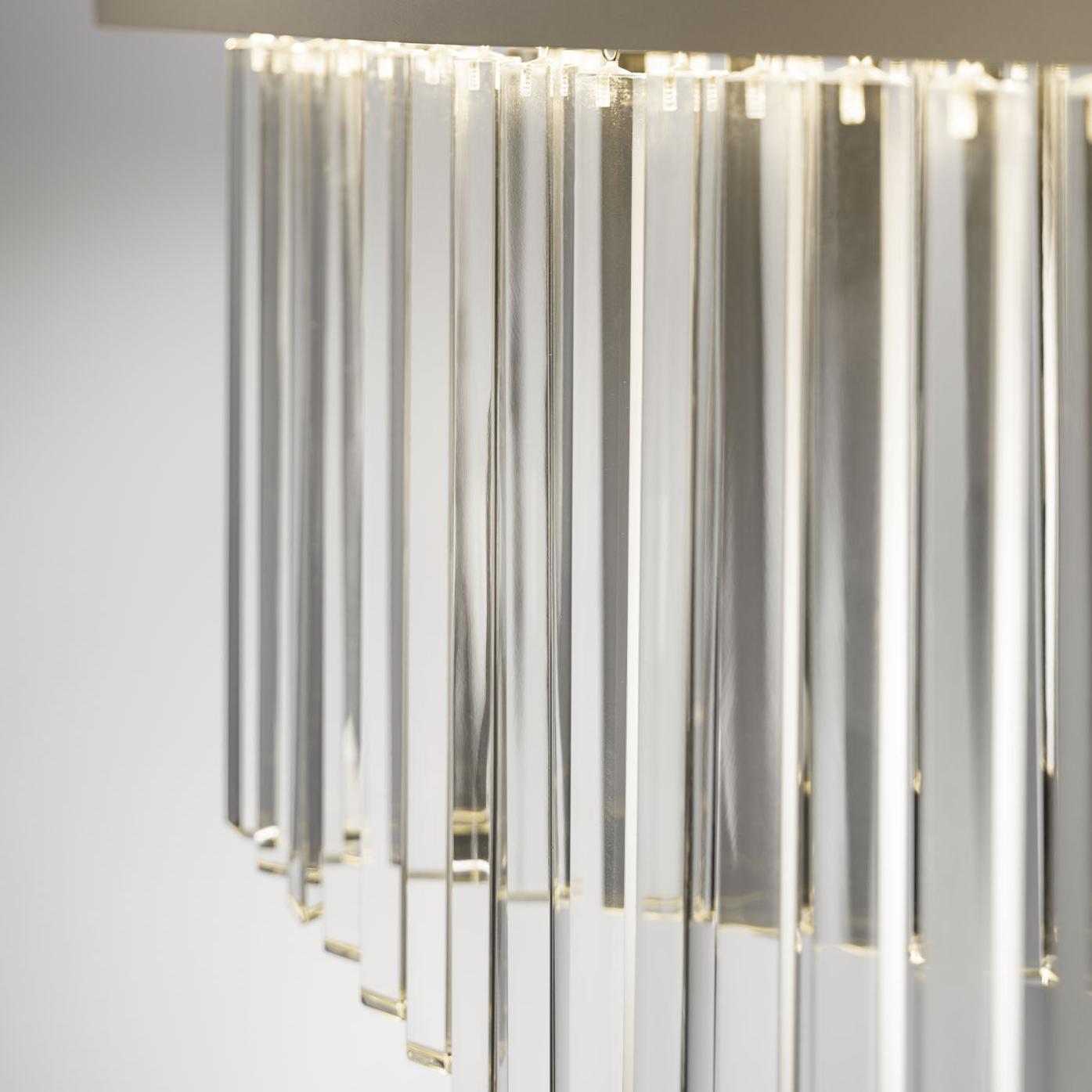 Suspensão Pequena em Vidro Transparente Romboidal