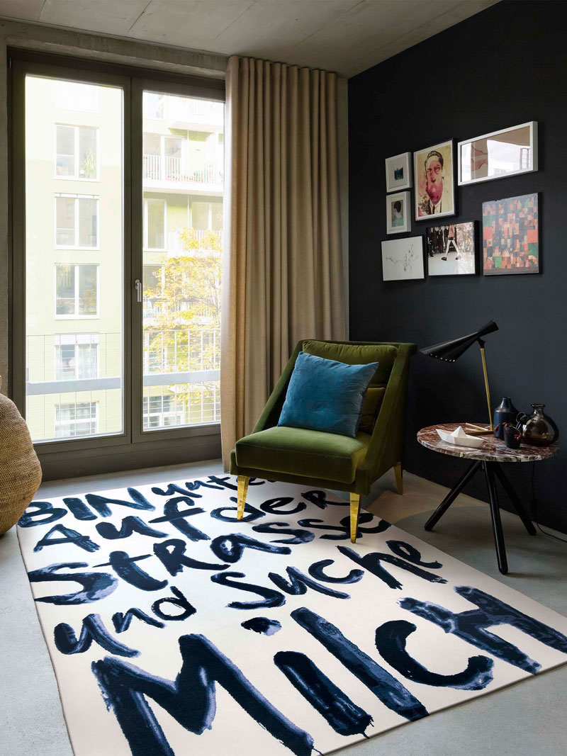 Tapete Luxuoso Suche Milch Anodado à Mão