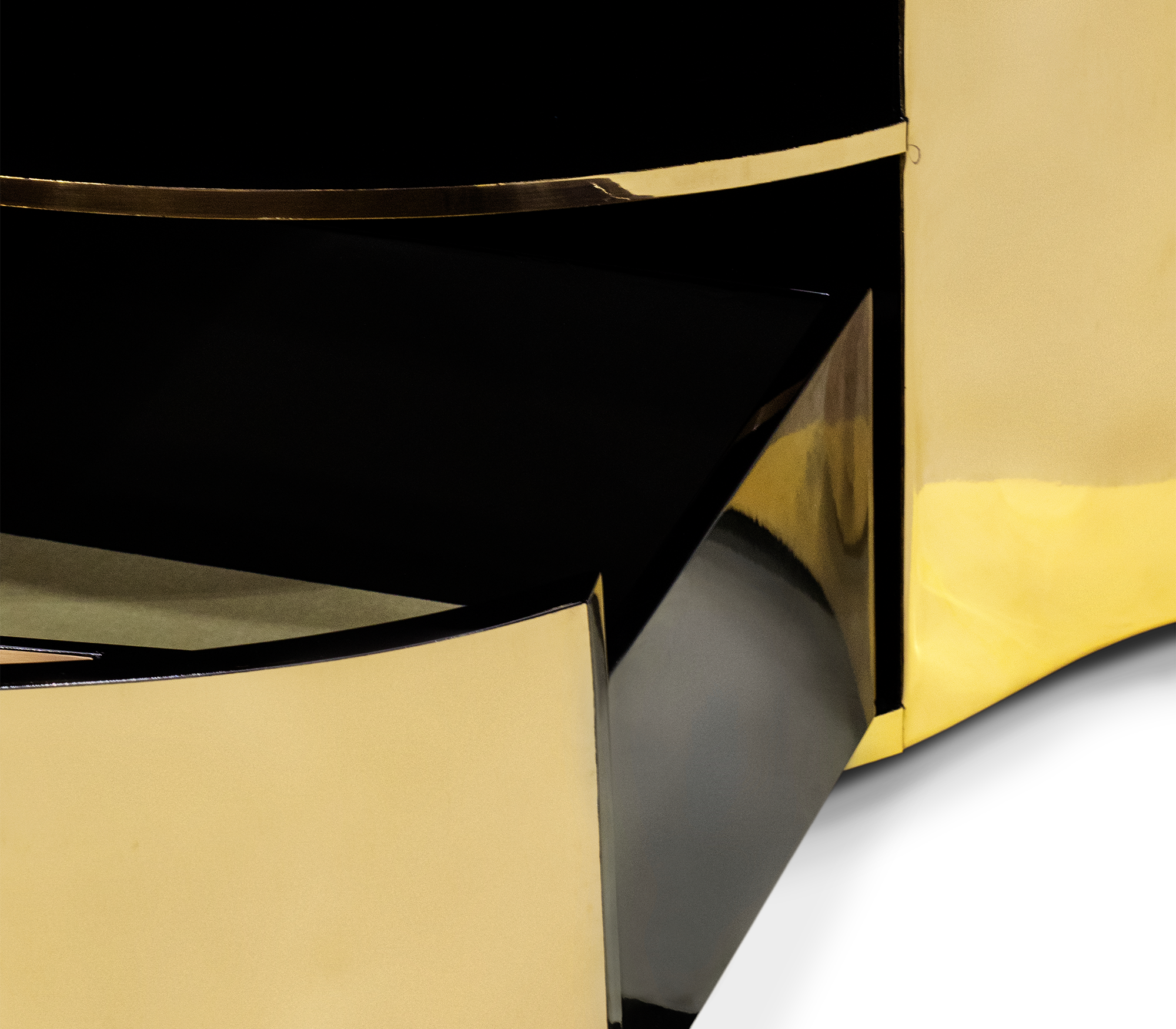 Mesa de Cabeceira Dourada Crest