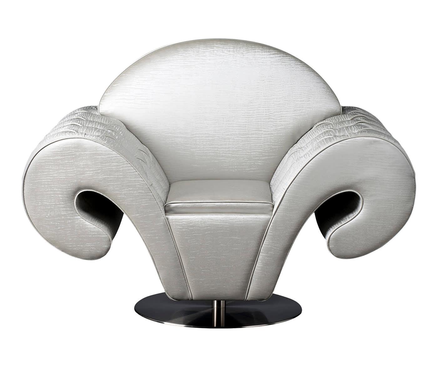 Poltrona Giratória Silhouette Branca