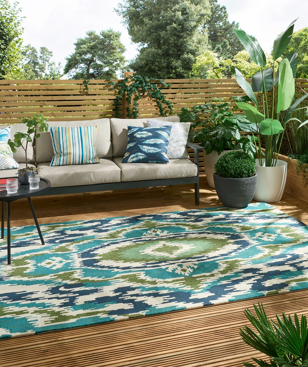Tapete Ixora Emera/Palm/Chartr Exterior | Tamanho: 140 × 200 cm