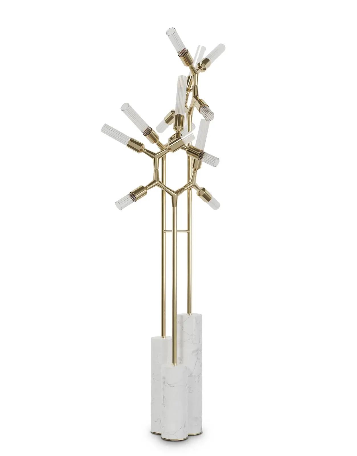 Candeeiro de pé aresta cristal