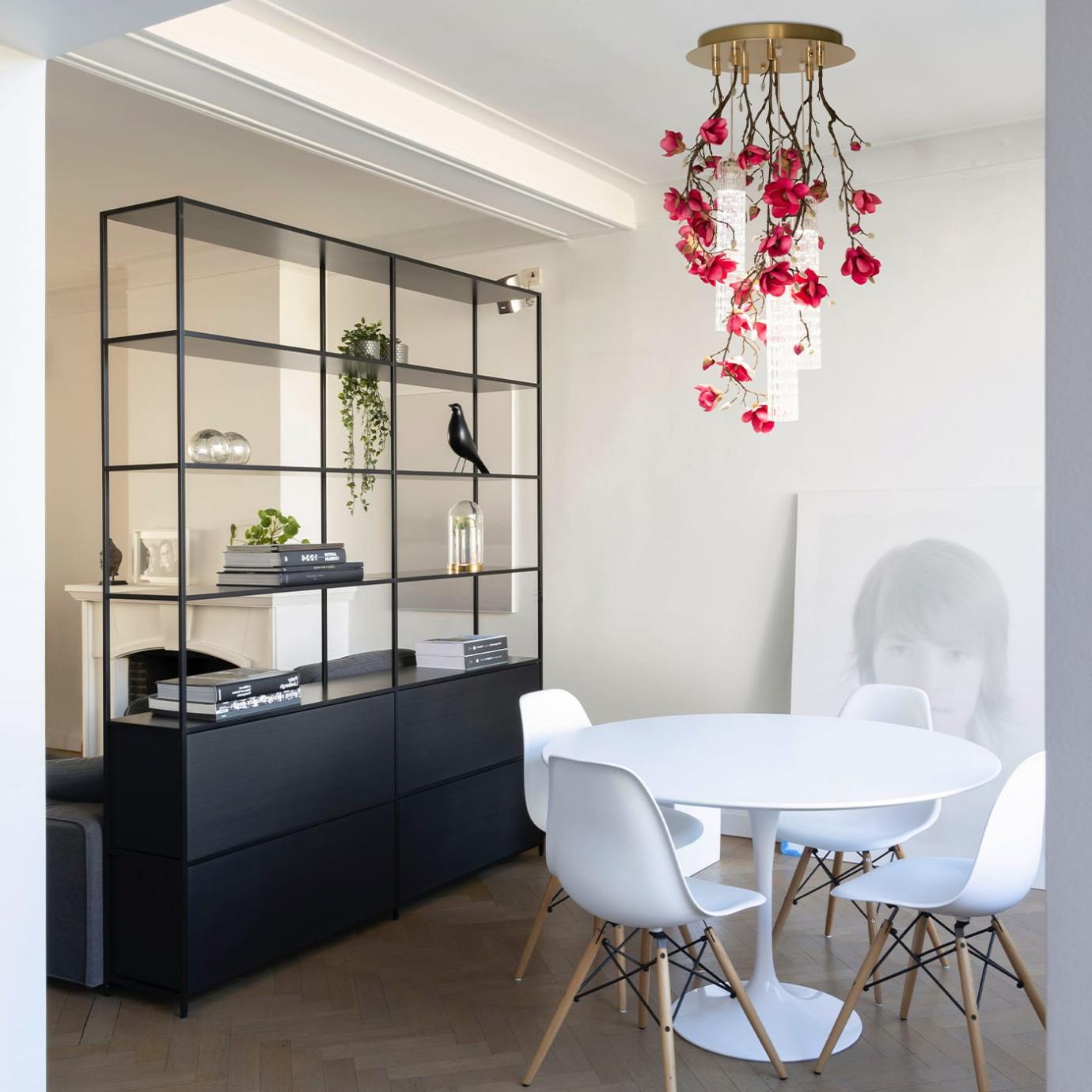 Lustre Redondo Pequeno Magnolia