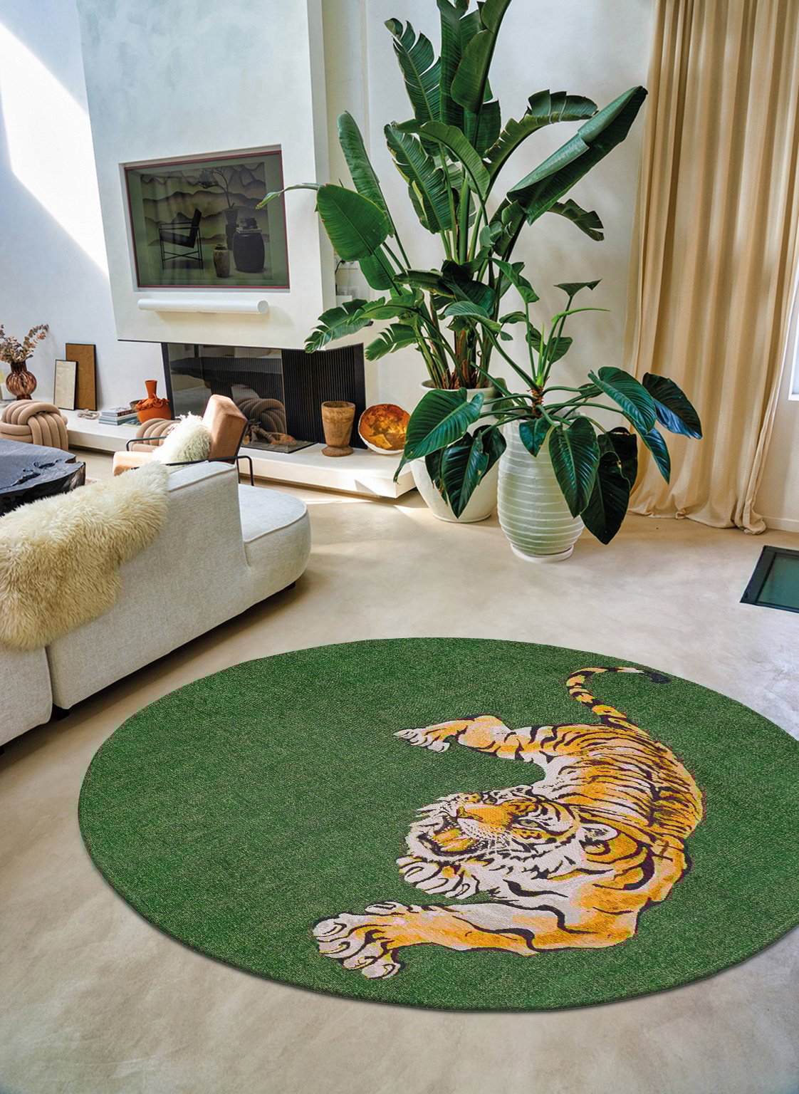 Tapete Green On Fire 9388 Redondo | Tamanho: Ø 240 cm
