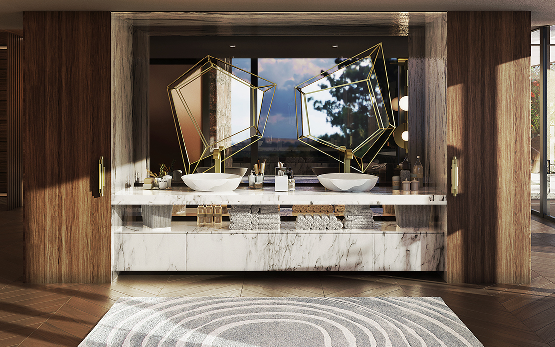 Espelho de parede pequeno Lustre - 6