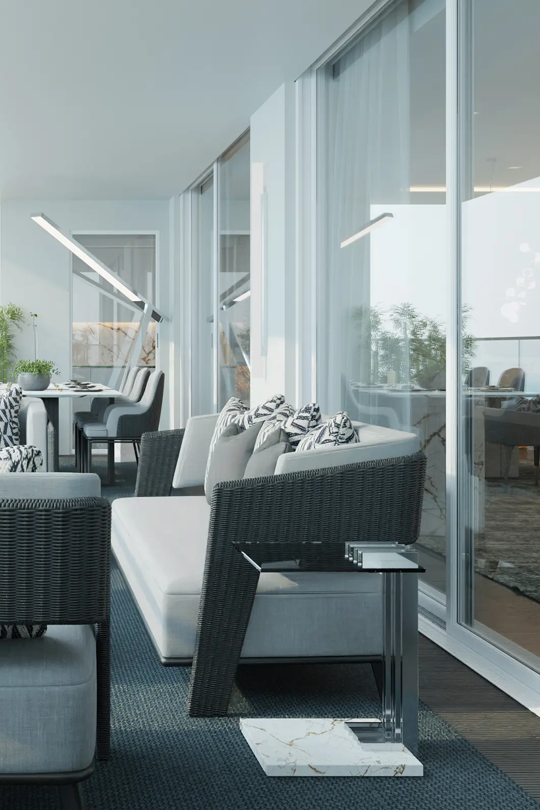 Poltrona Crown cinzenta - 2