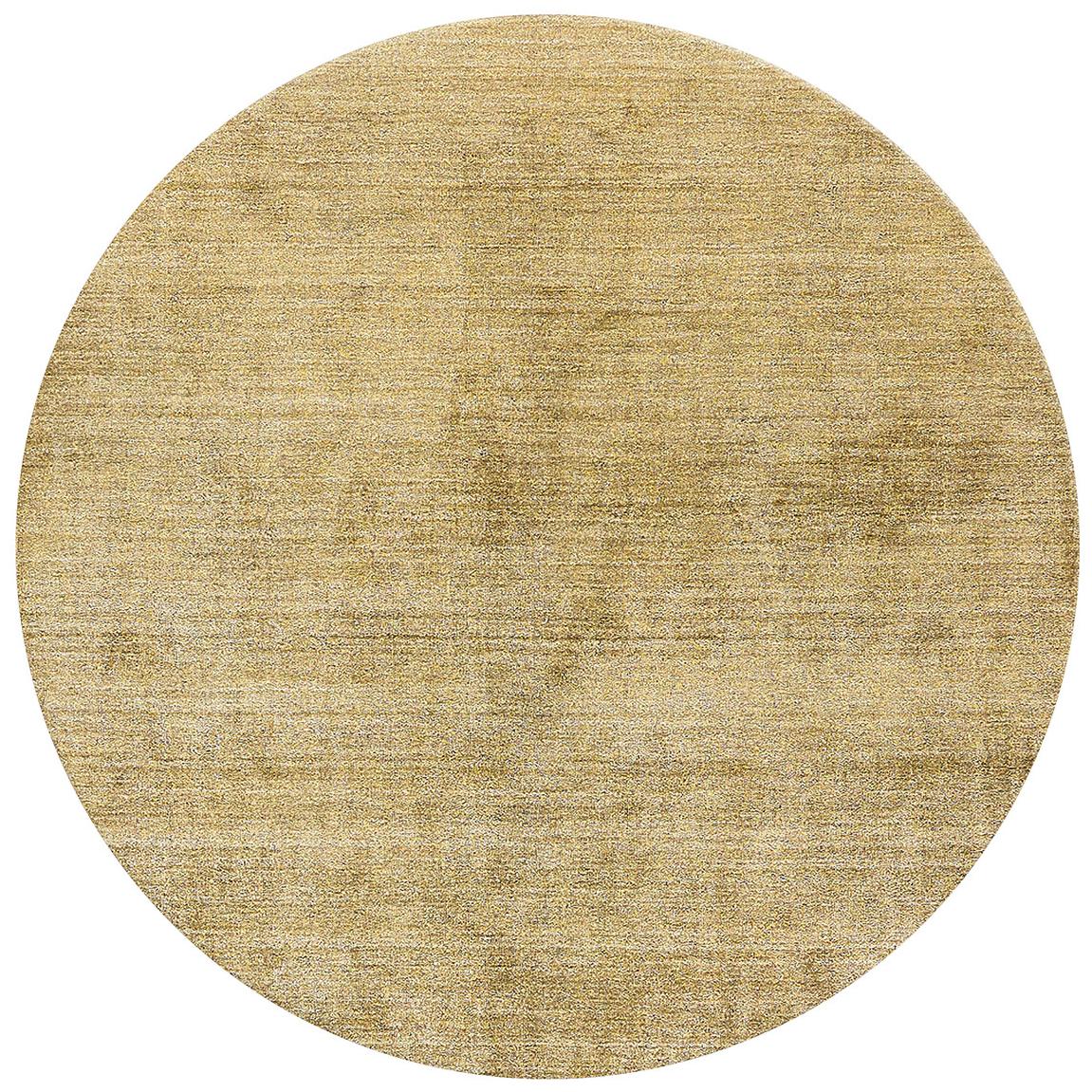 Tapete Redondo Dourado Seda de Bambu | Tamanho: Ø 250 cm