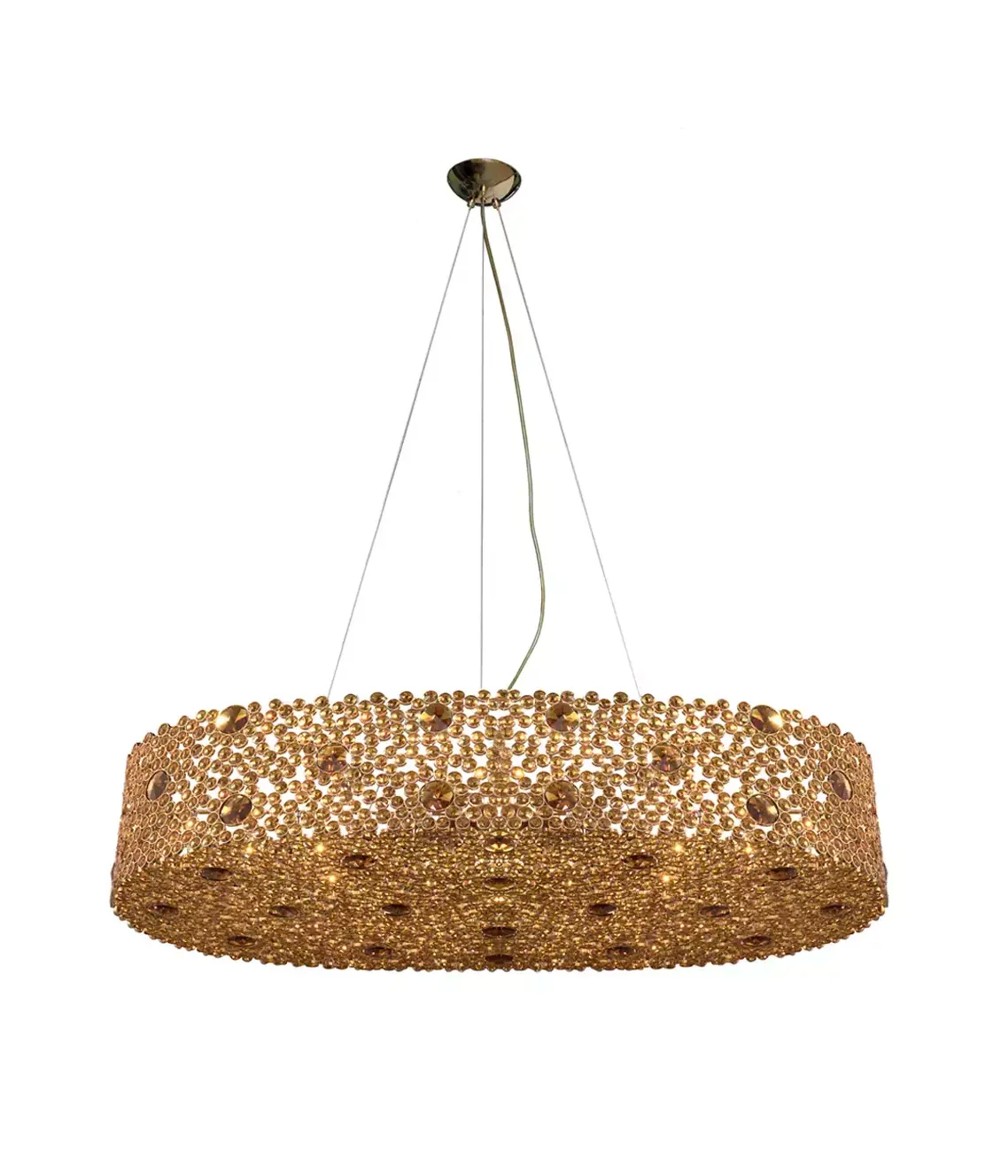 Lustre oval vidro bronze Eternelle