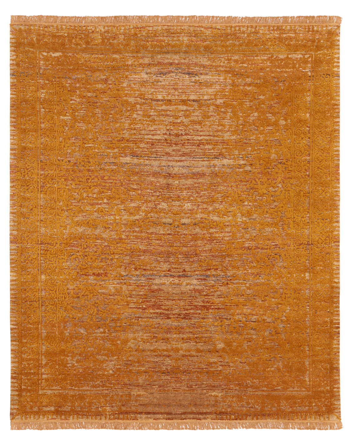 Tapete Ferrara Radi Stomped Reverse Castanho Ouro | Tamanho: 350 × 450 cm