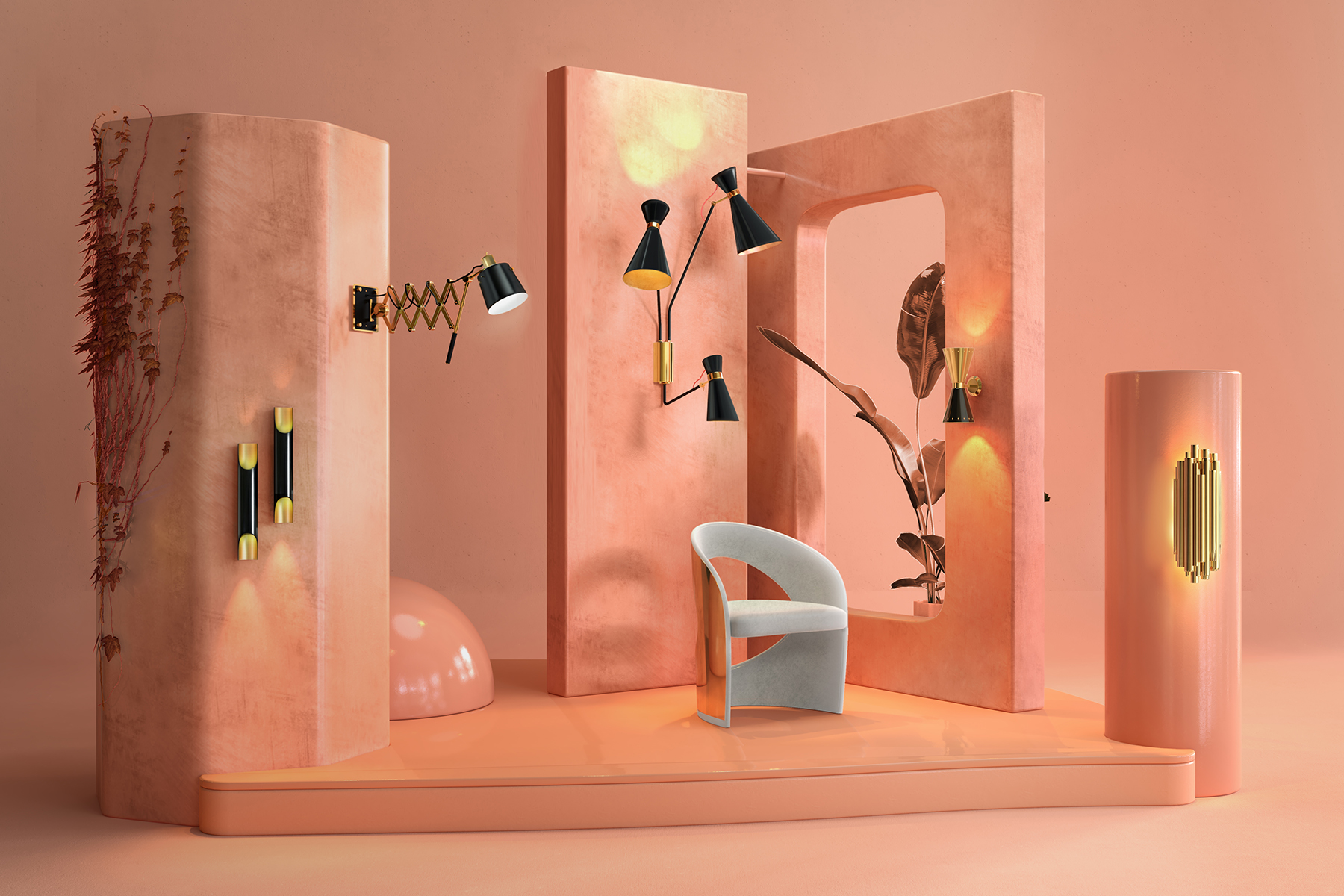 Candeeiro de parede Bold 1 - 8