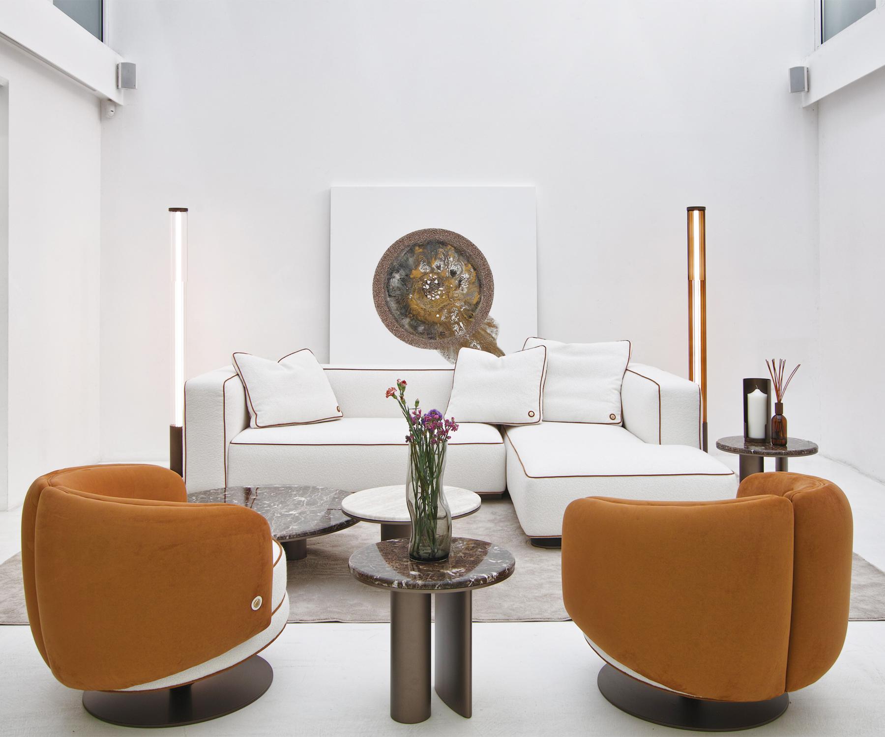 Poltrona Giratória Bicolor Bon Ton