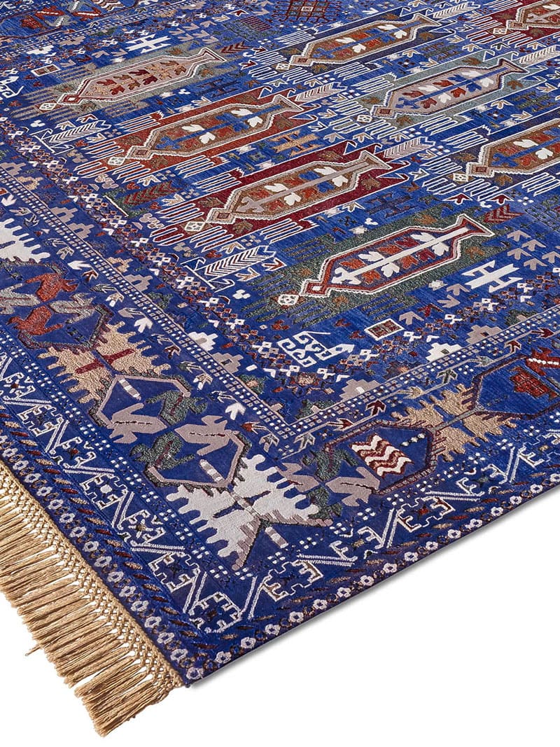 Tapete Balouch Azul Luxury Feito à Mão | Tamanho: 140 × 210 cm