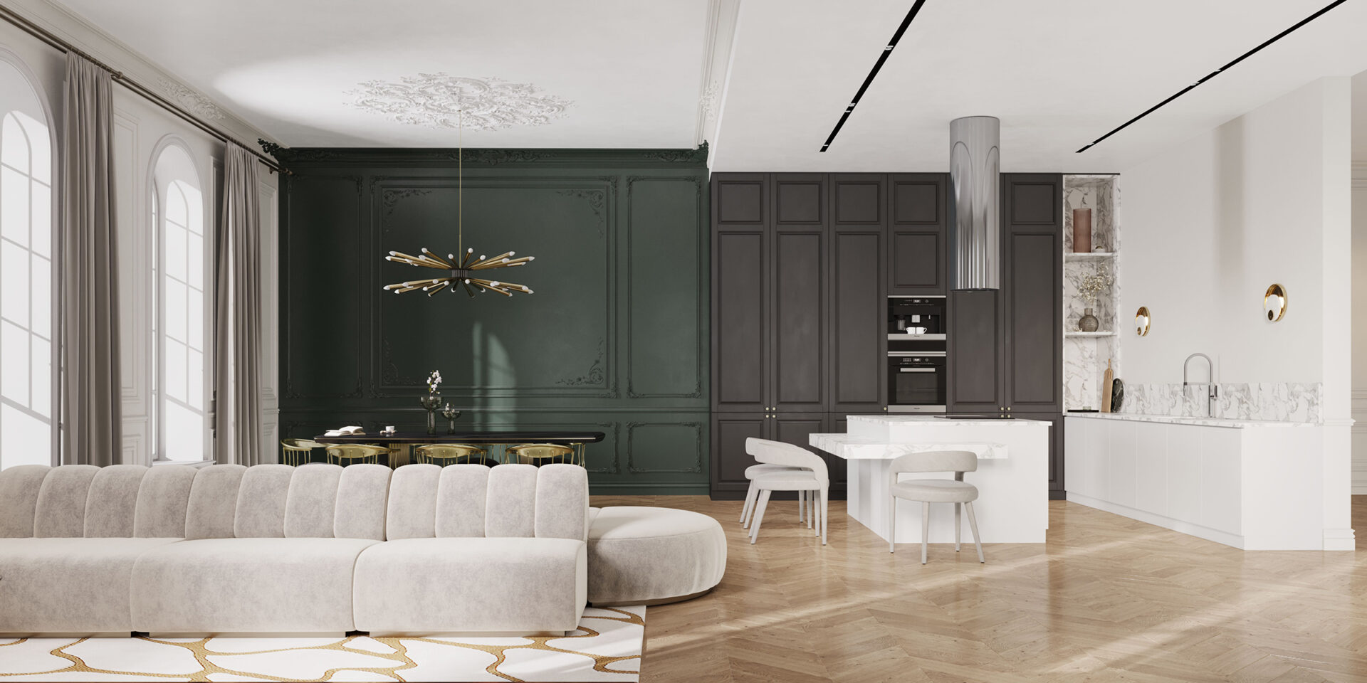 Candeeiro suspenso luxuoso - 5