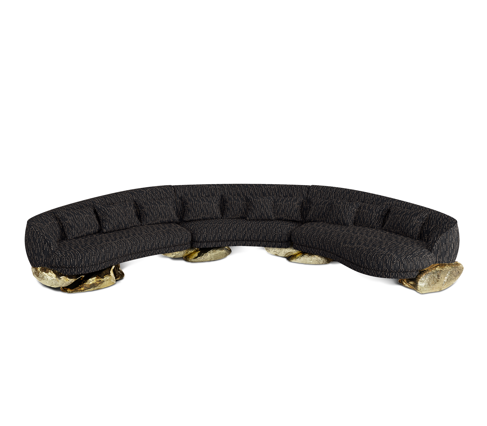 Sofá Curvo Preto Angora