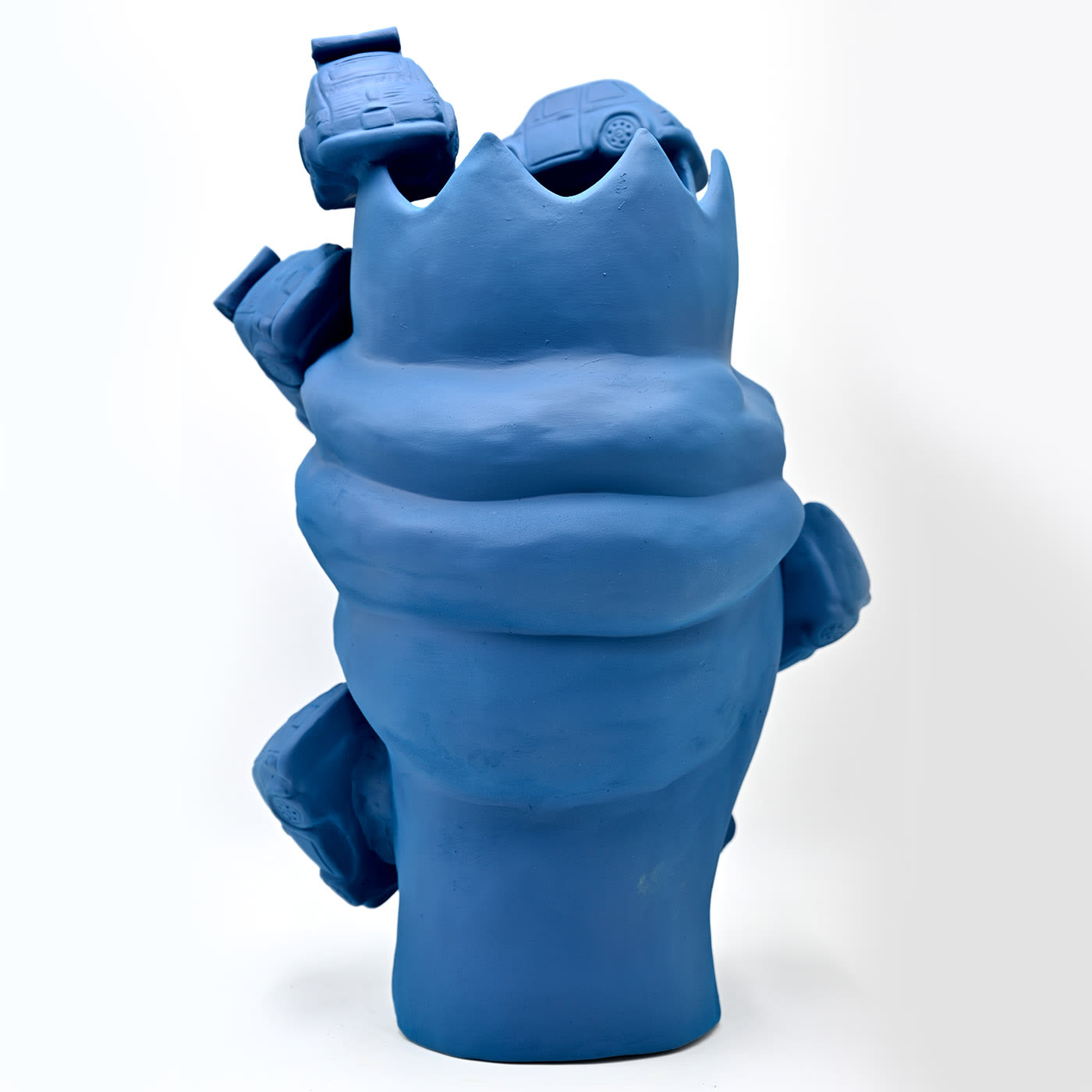 Escultura Moor's Head azul mate