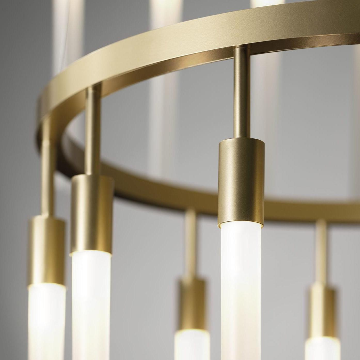 Lustre em Anel de Vidro Fosco