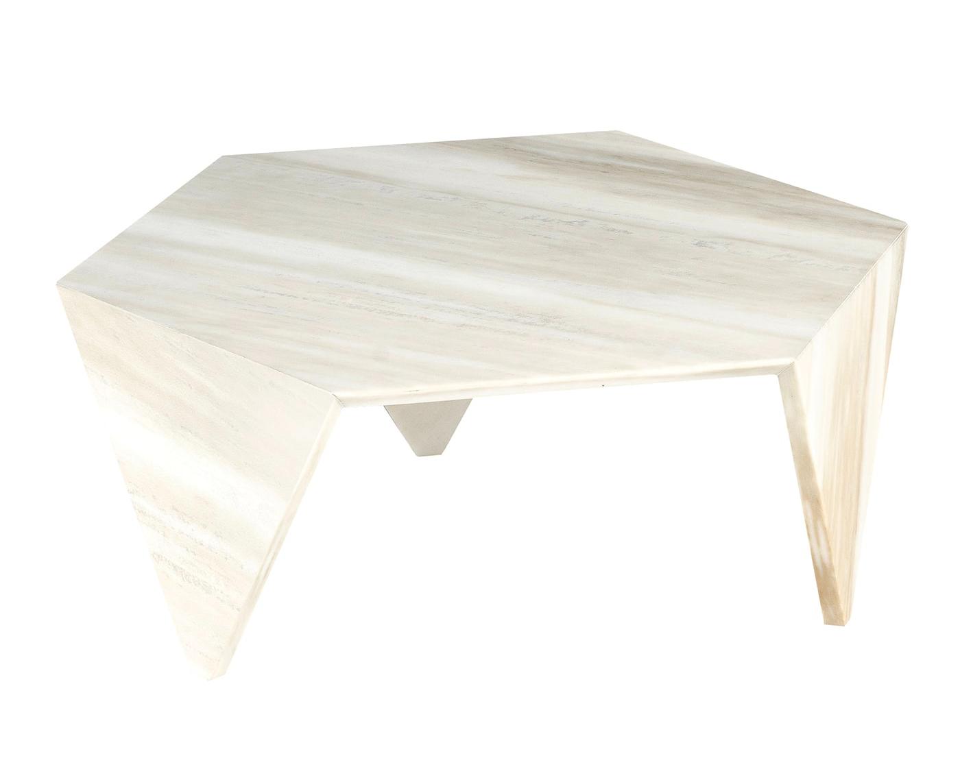 Mesa de Centro Ruche em Mármore Branco