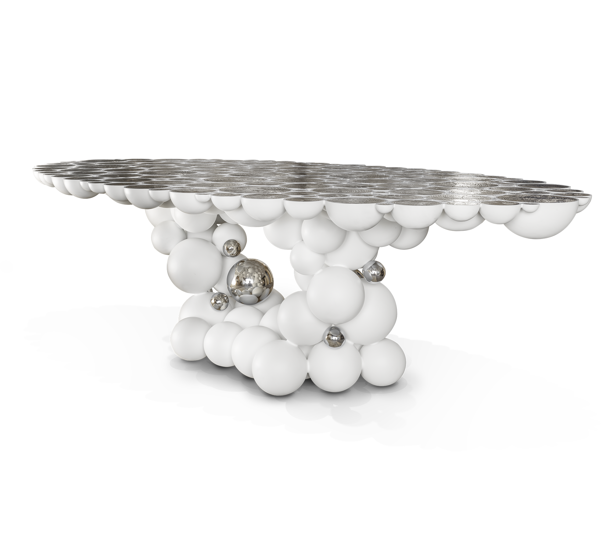 Mesa de Jantar Luxe Branca Orbit