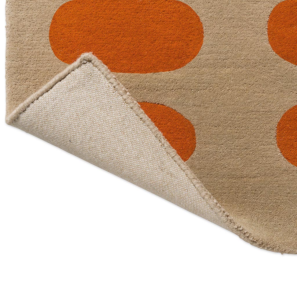 Tapete Optical Oval Orange/Sand