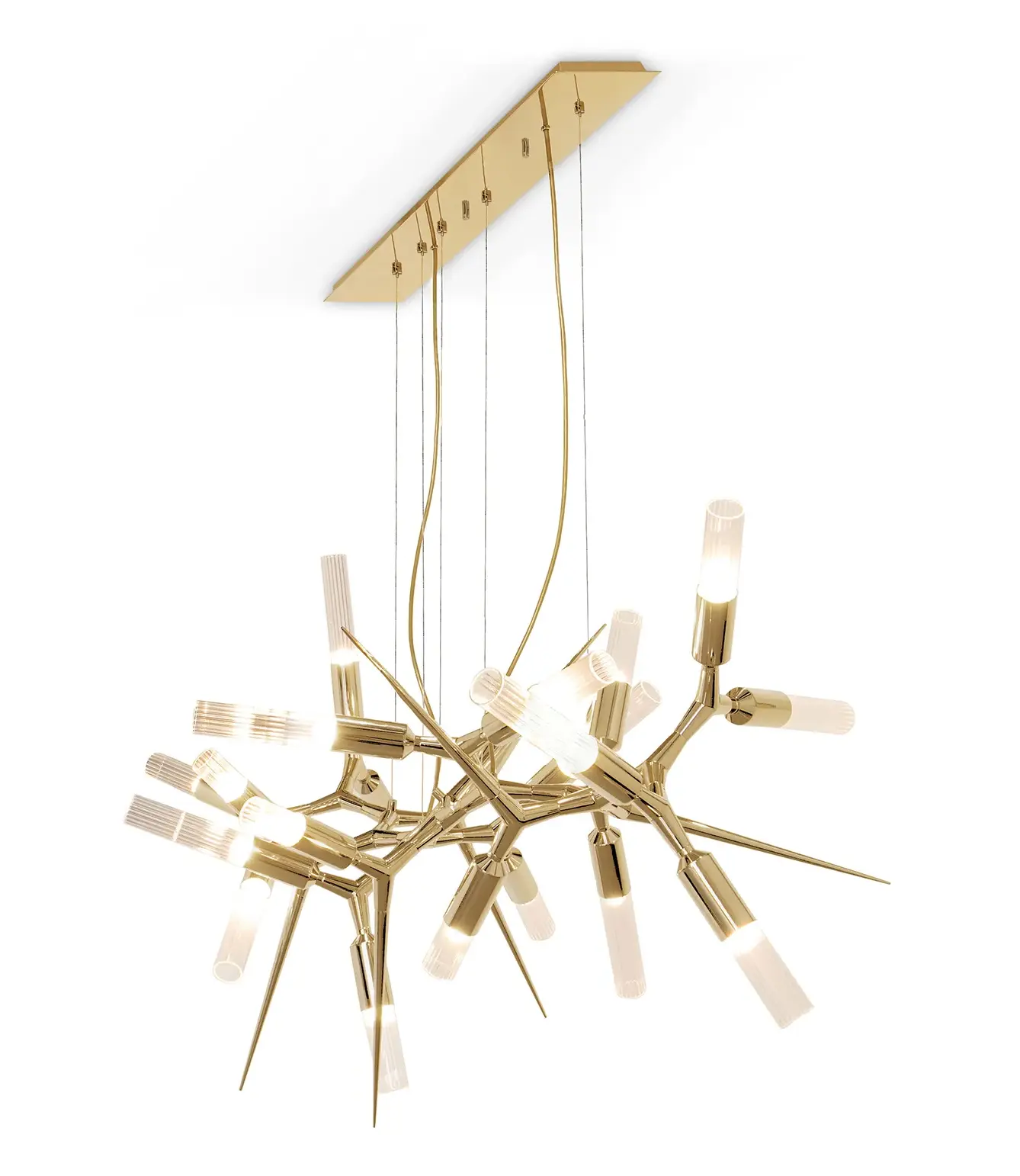 Candeeiro suspenso aresta cristal