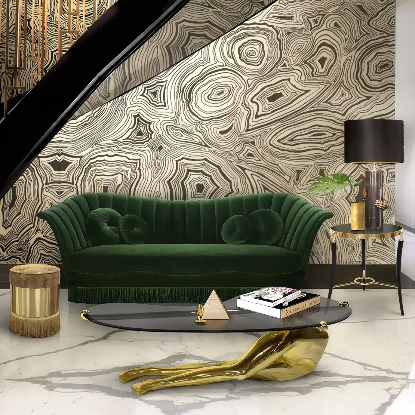 Mesa de Apoio Pluma de Pavão Gisette