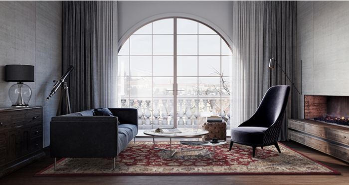 Tapete Oriental Vermelho