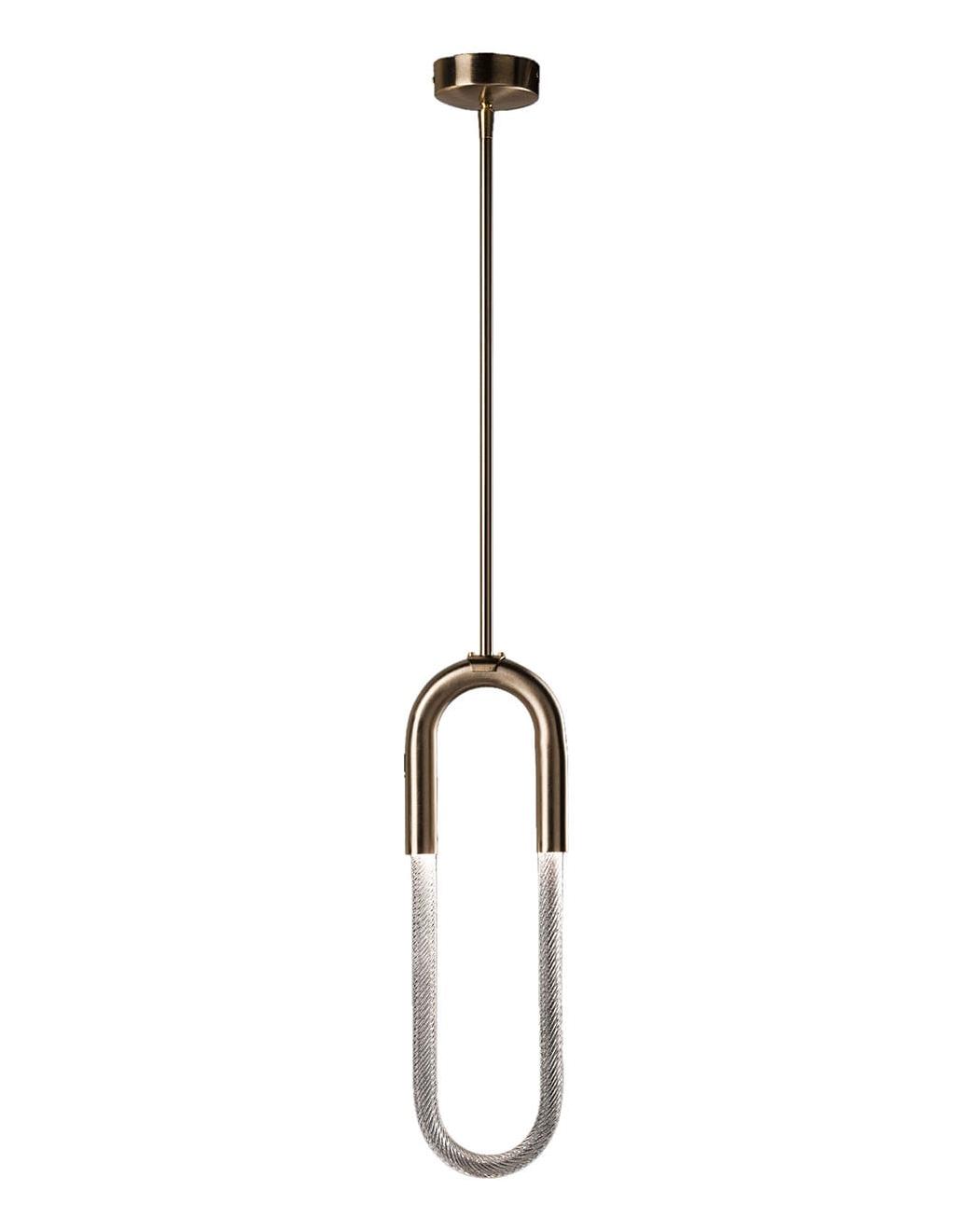 Suspensão Oval em Murano Transparente