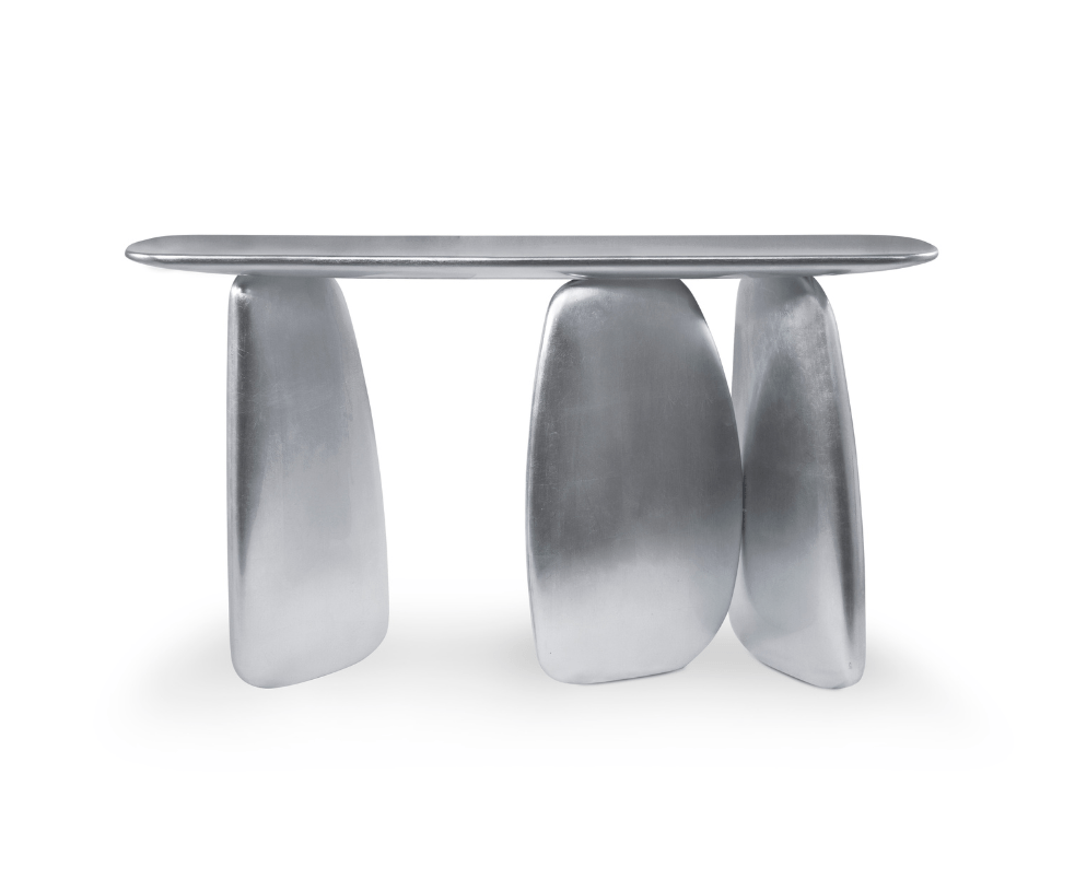 Consola Escultural Prateada