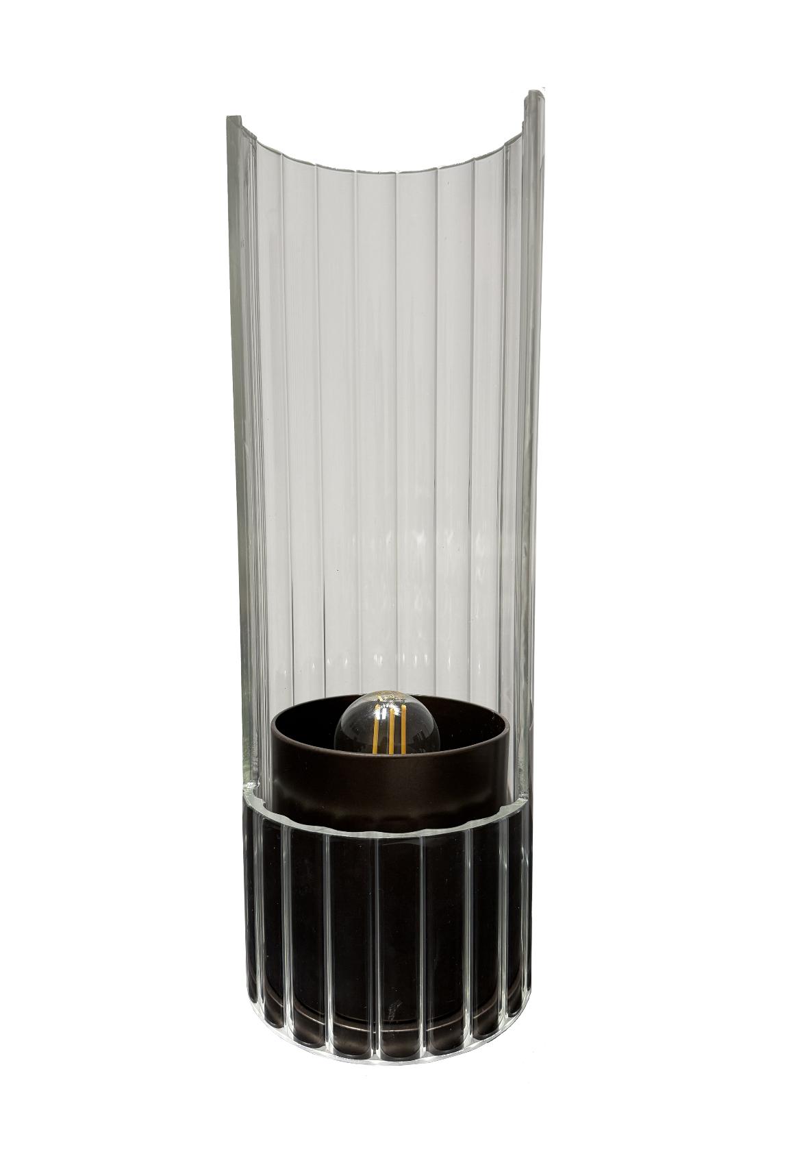 Candeeiro de Mesa Bon Ton em Vidro