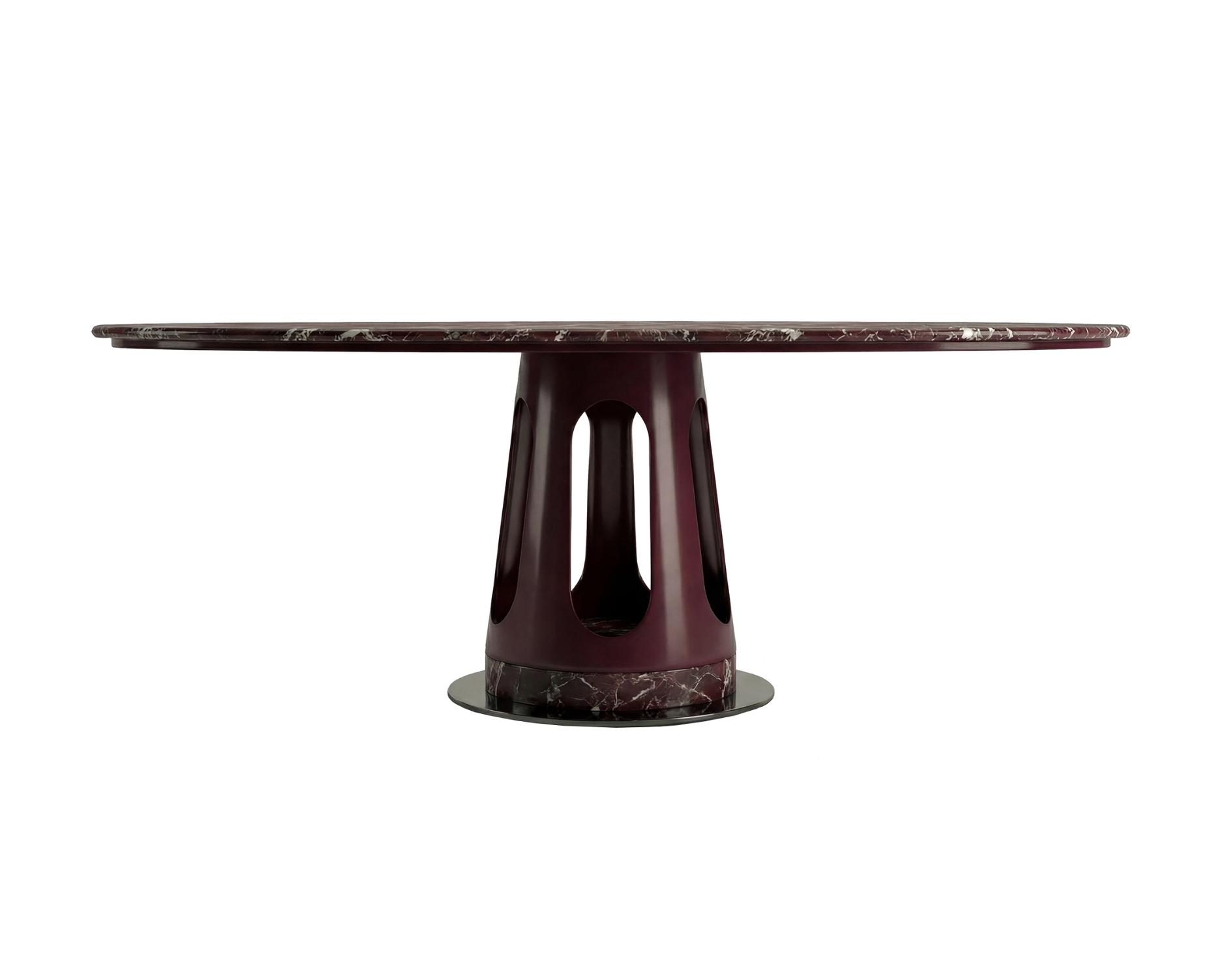 Mesa de Jantar Oval Aura em Mármore