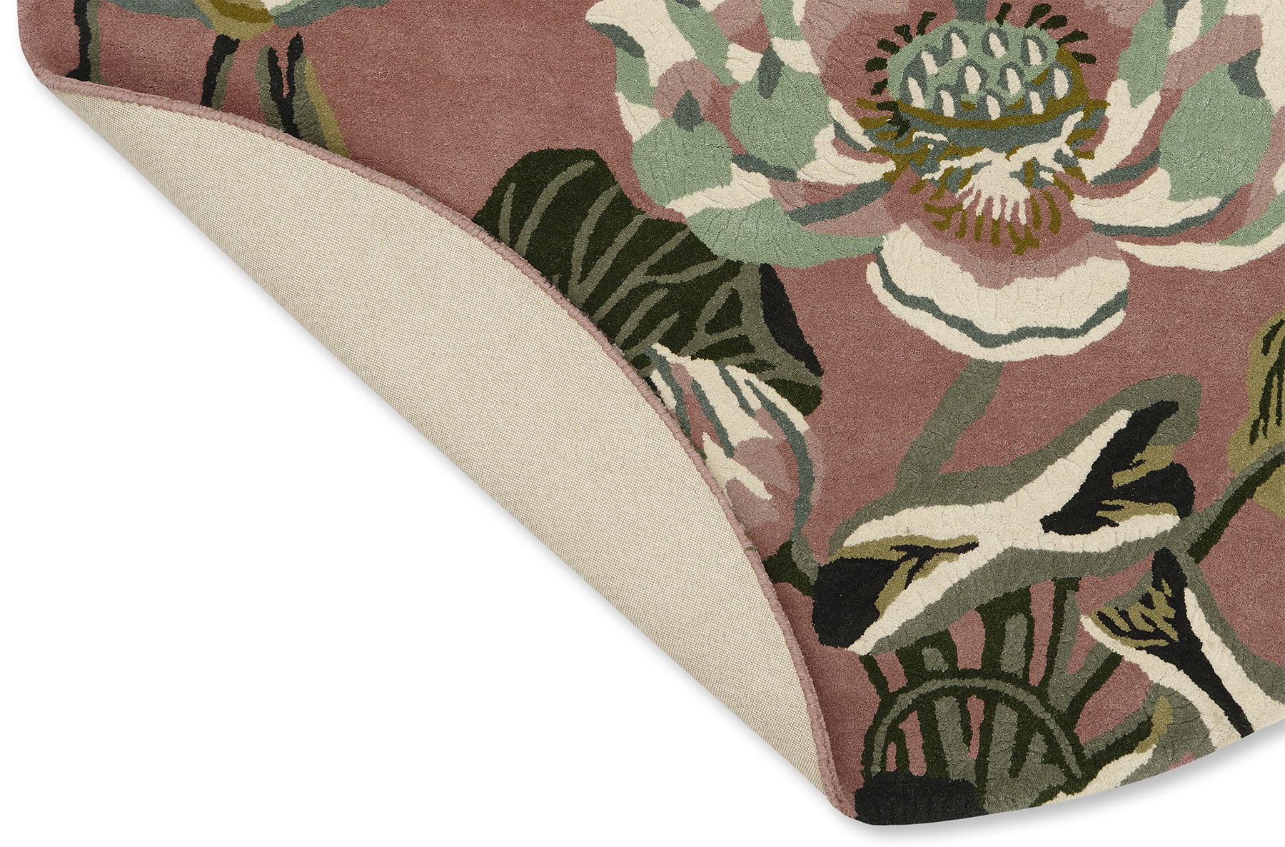 Tapete Círculo Waterlily Rosa Empoeirado