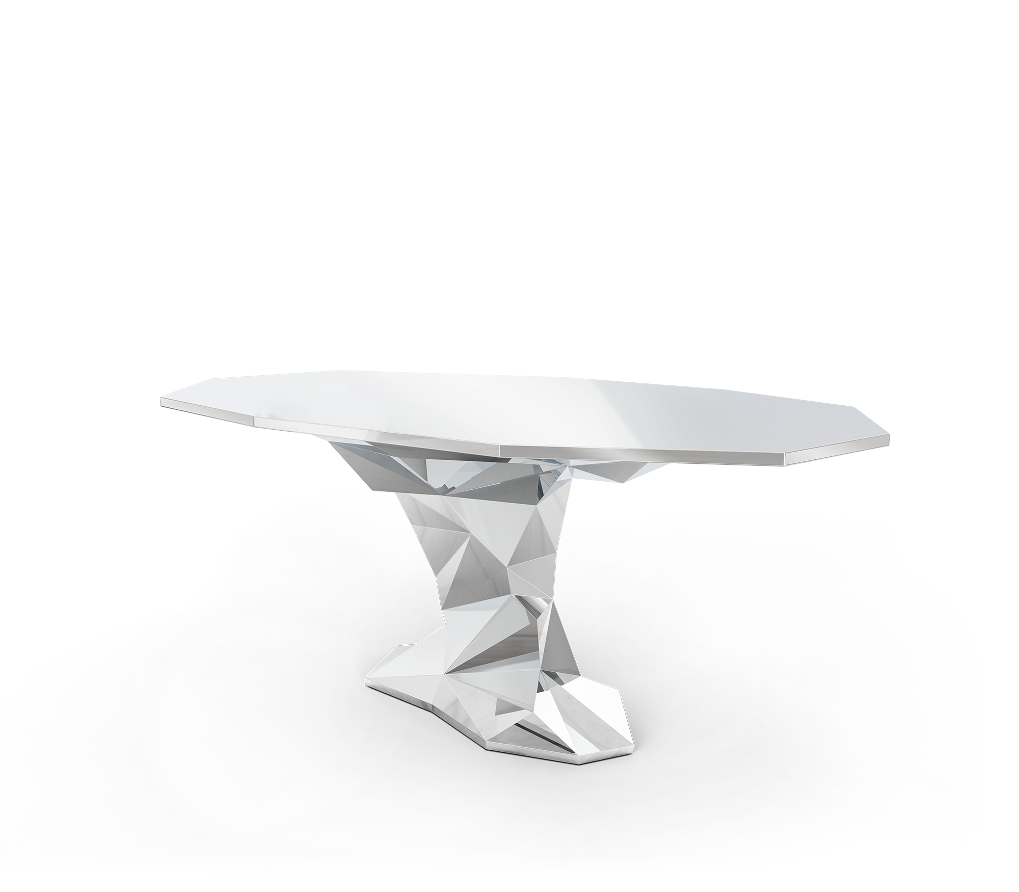 Mesa de Jantar Luxe Prateada Bonsai