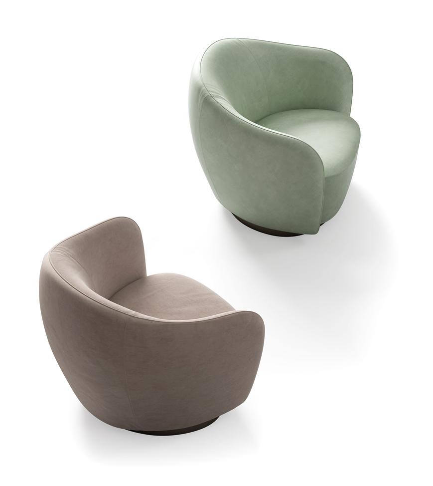 Poltrona Curva Isabel | Estofo: Leather type A