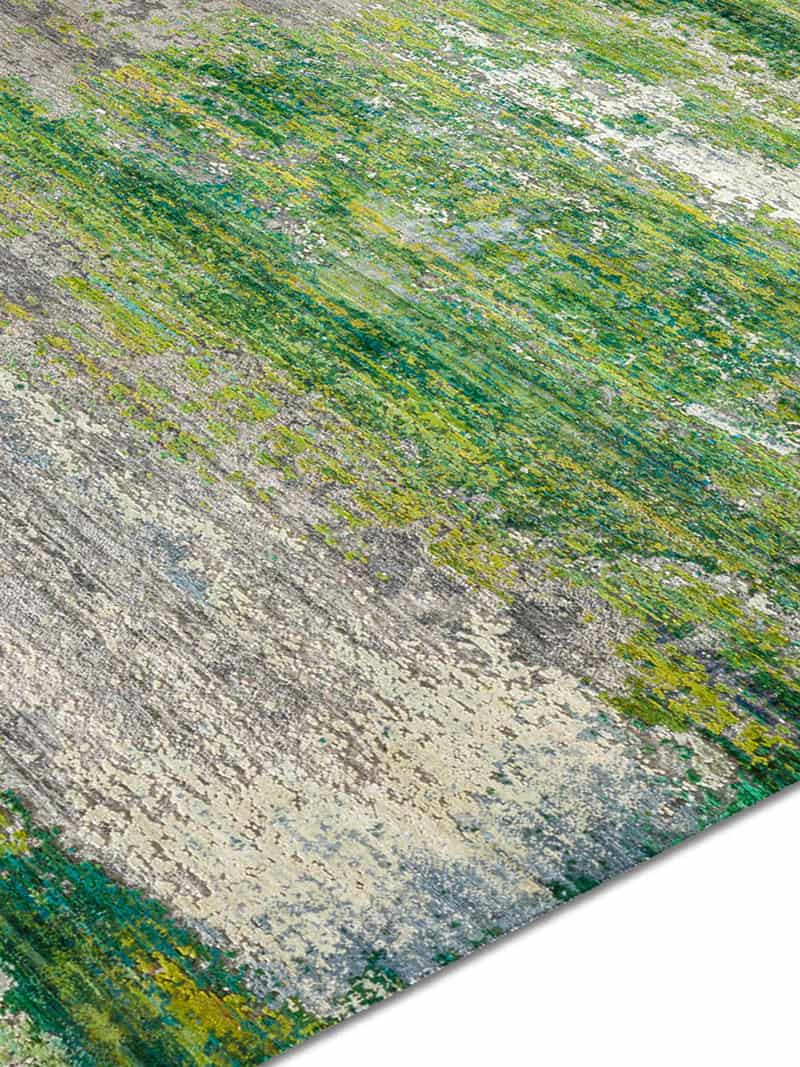 Tapete Verde Feito à Mão Luxury