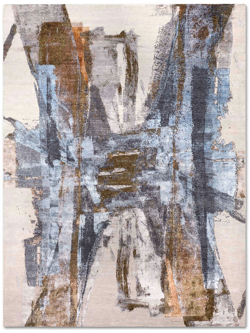 Tapete Blue Rust Tecido à Mão