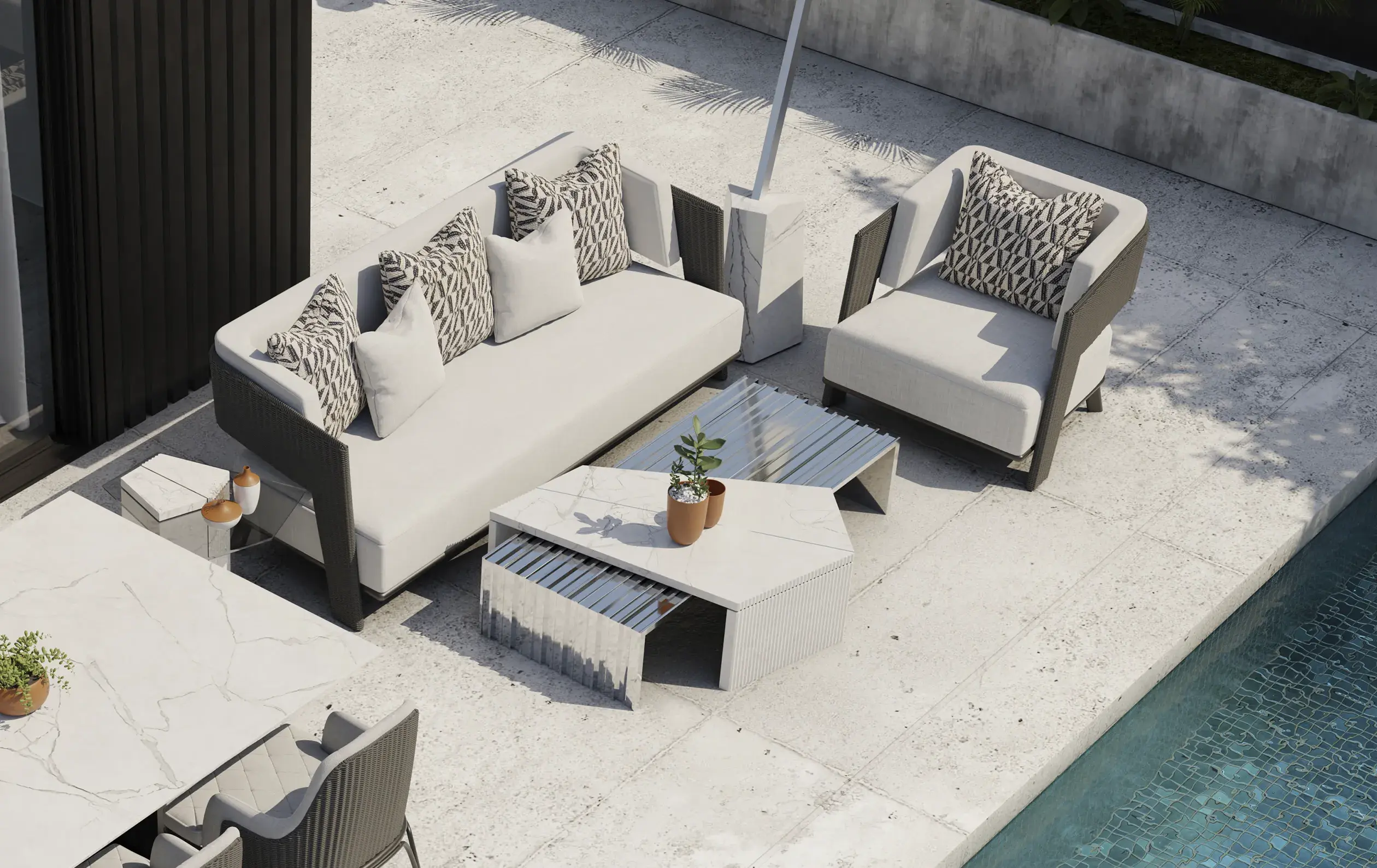 Poltrona Crown cinzenta - 5